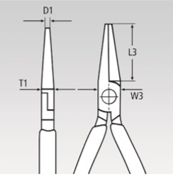KNIPEX, KN-2205160, Круглогубцы 22 05 160